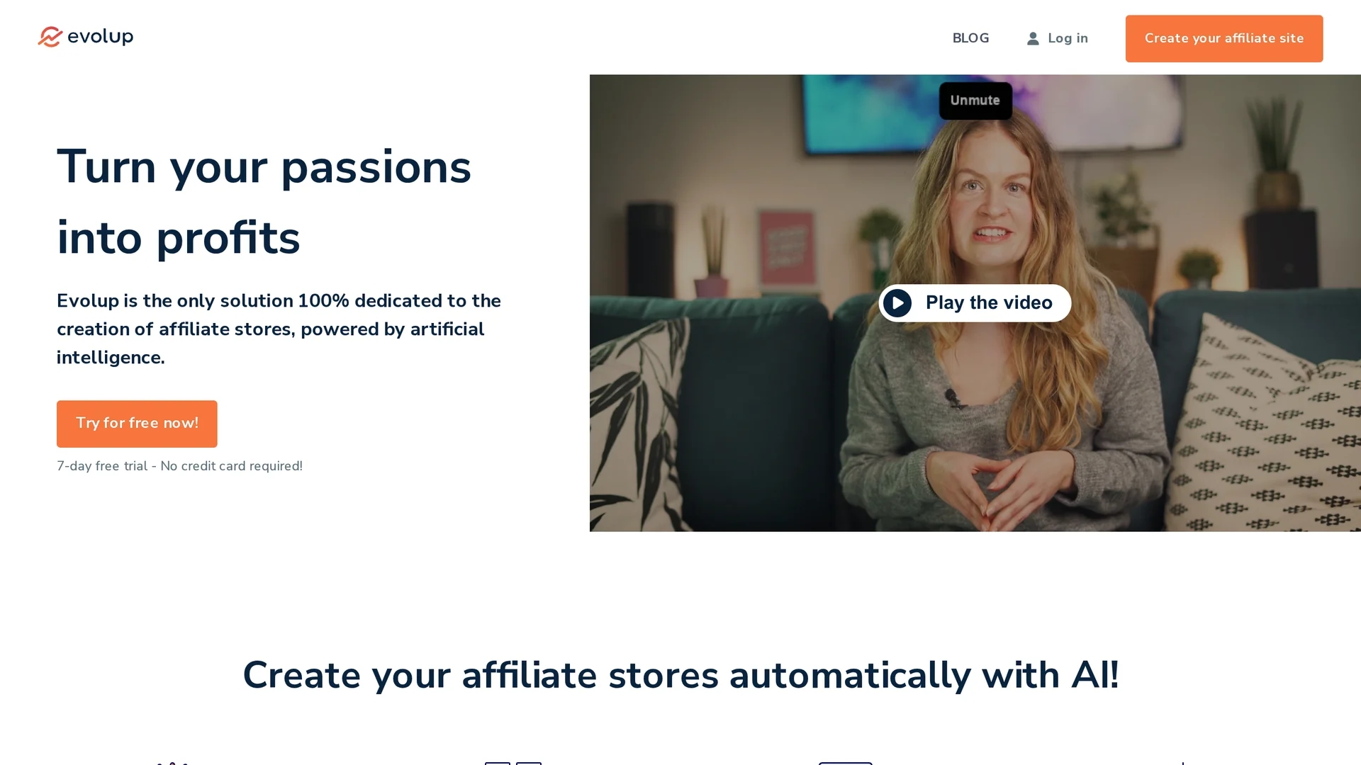 evolup homepage