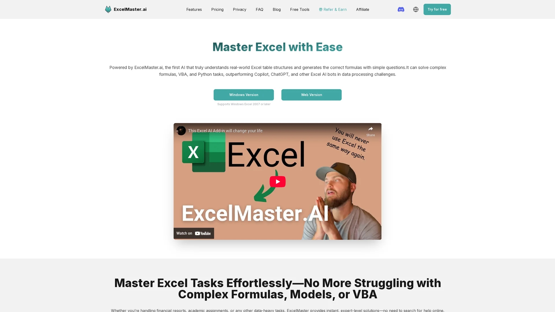excel-master homepage