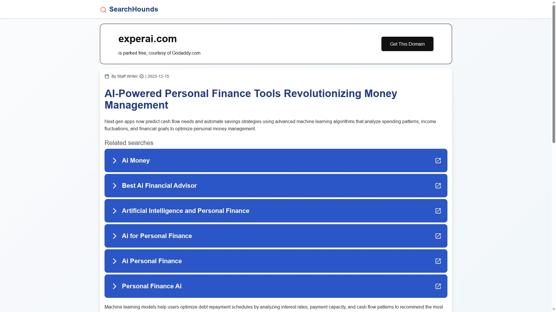experai homepage
