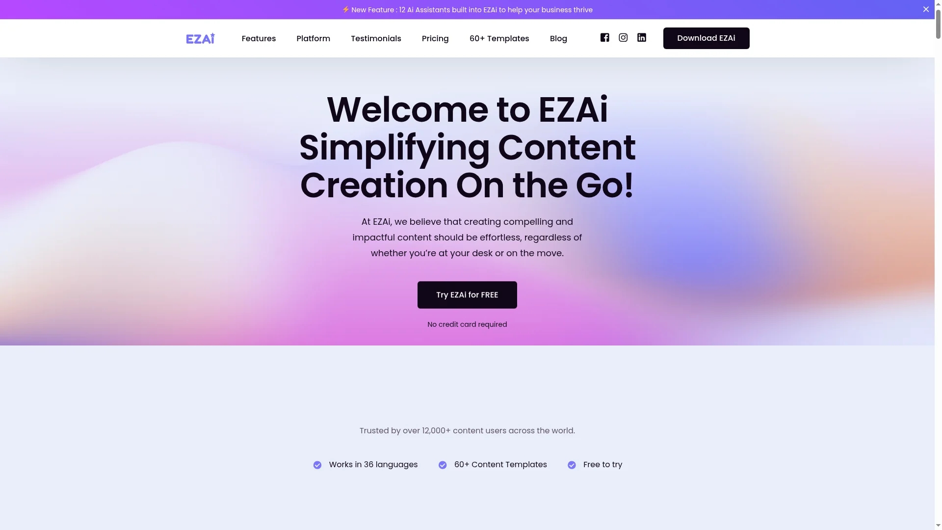 ezai-ai homepage
