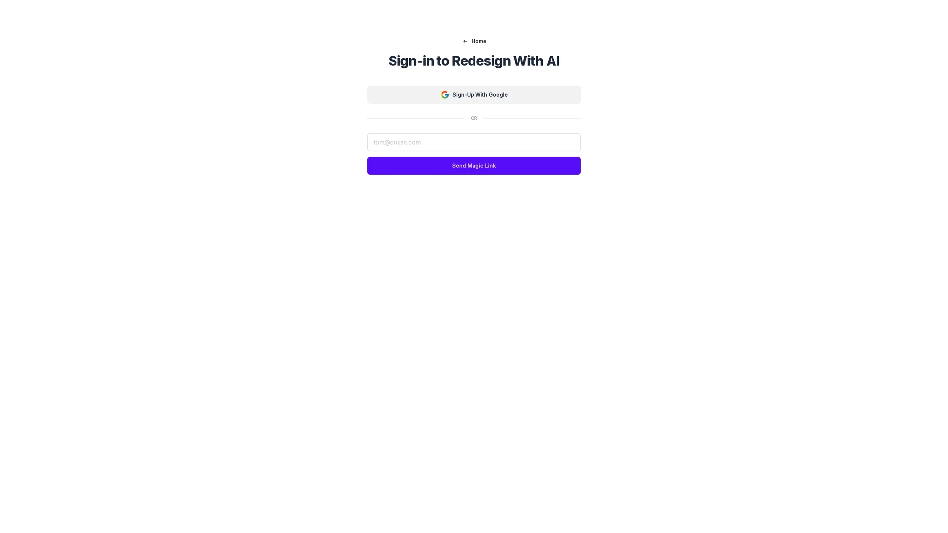 face-to-many-by-redesign homepage