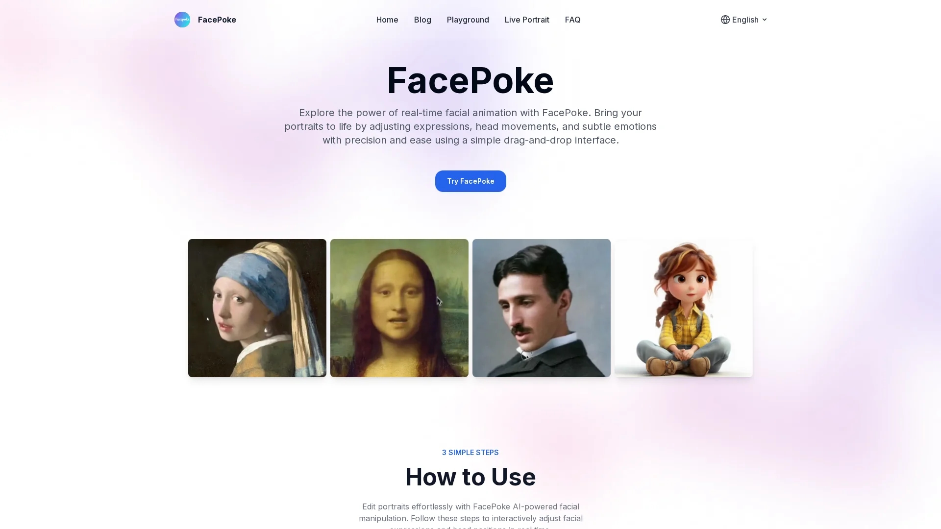 facepoke homepage