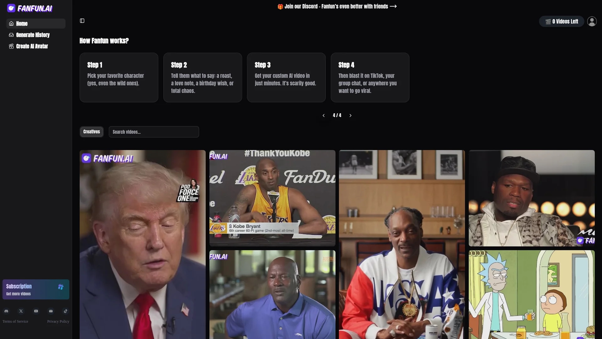 fanfun-ai homepage