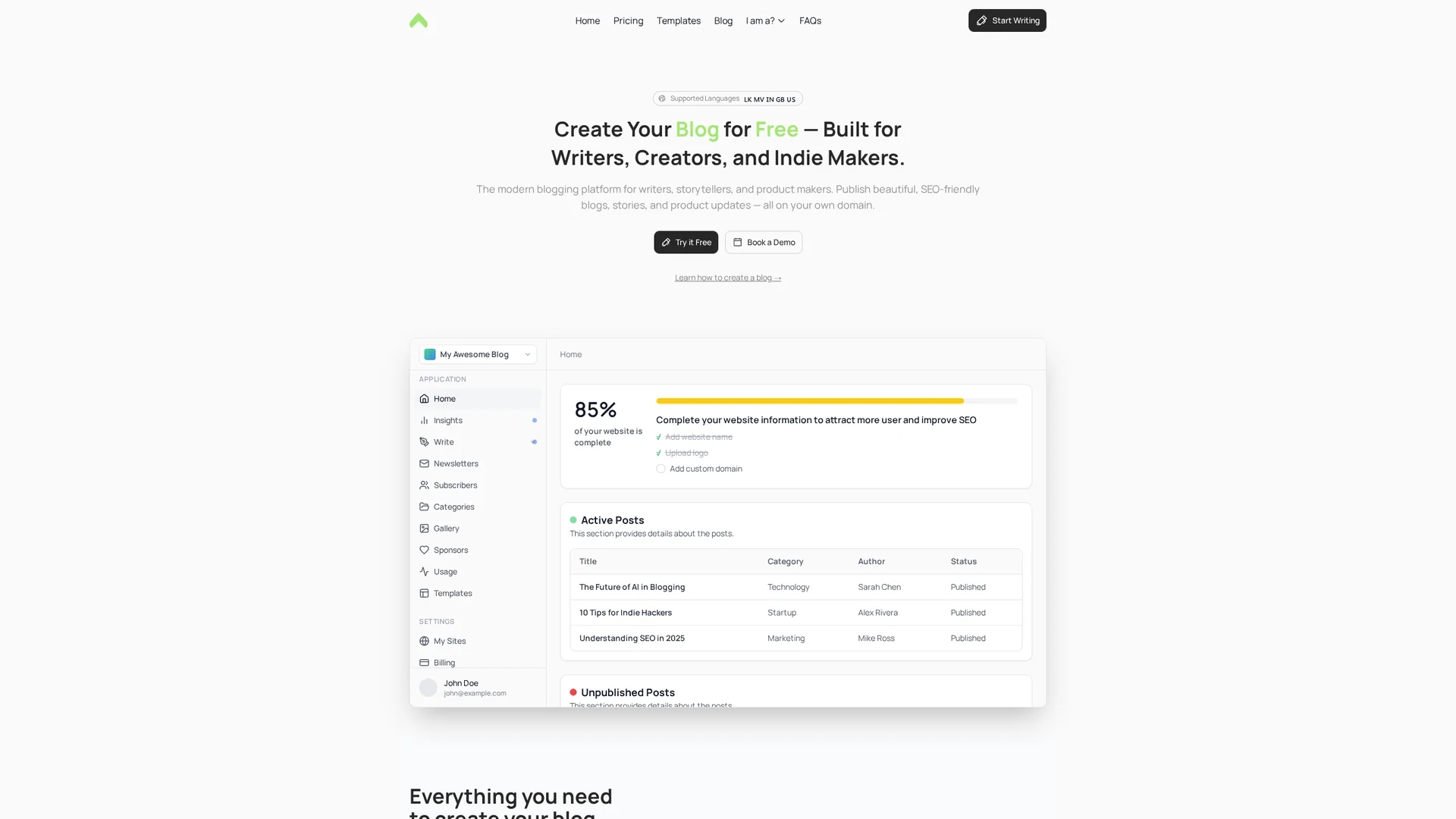 fanvaiy homepage