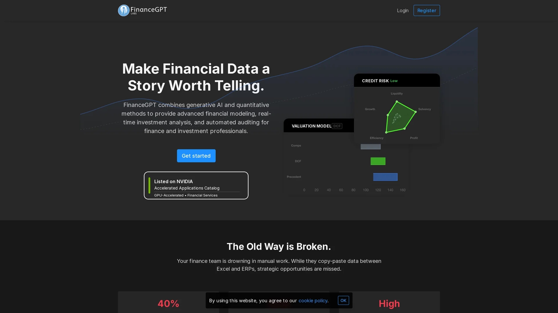 financegpt homepage