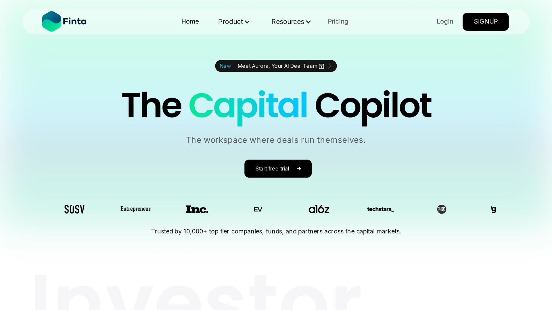 finta homepage