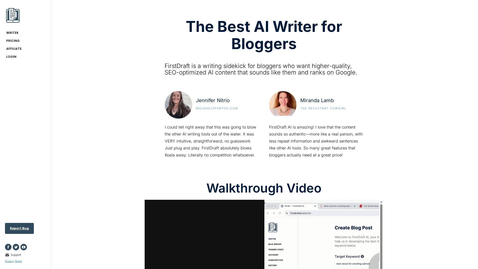 firstdraft-ai homepage