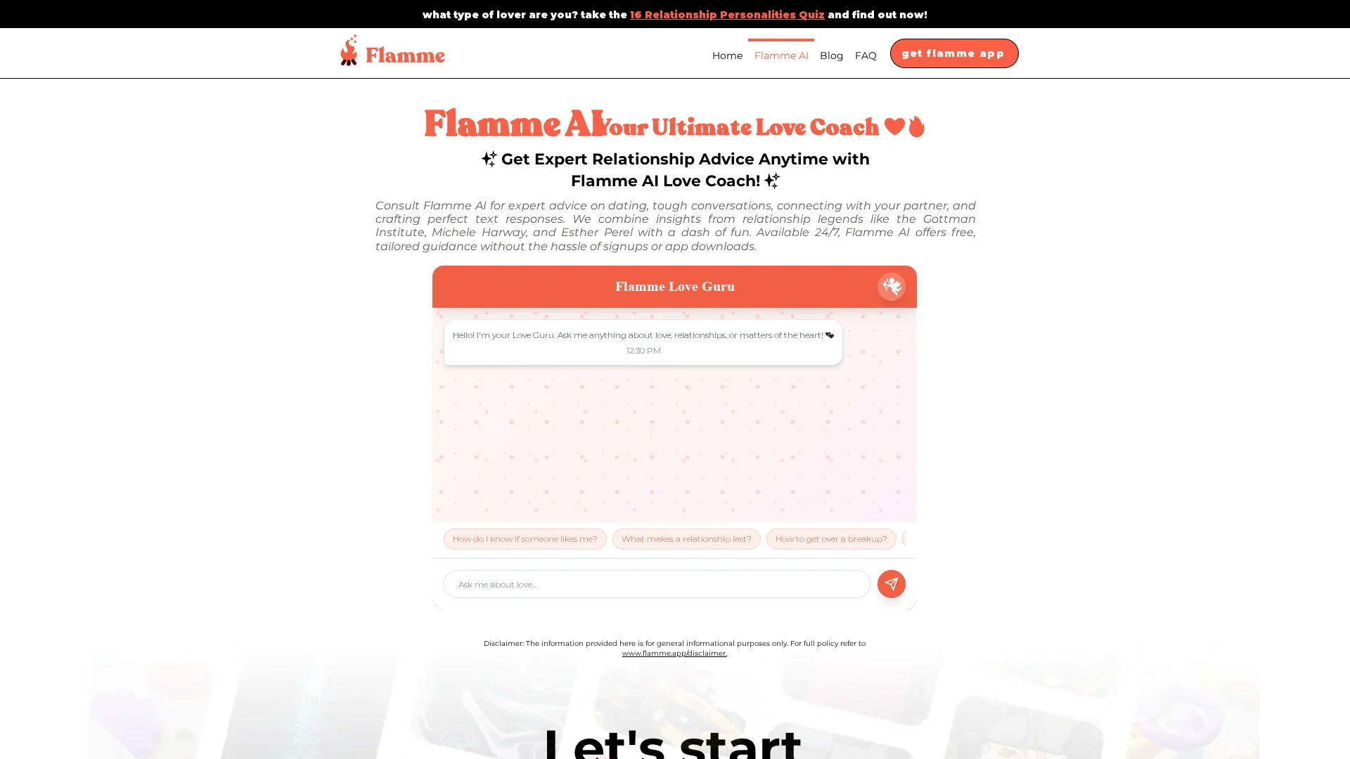 flamme-ai homepage