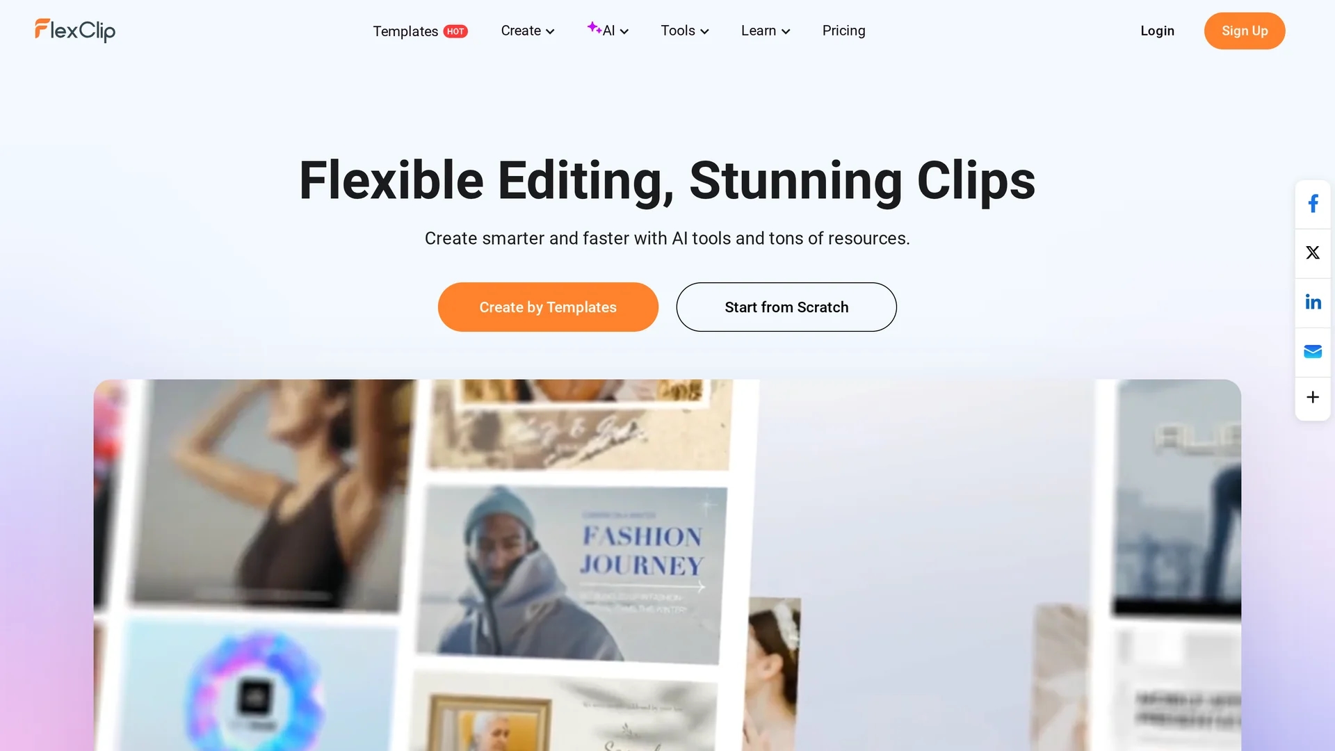 flexclip homepage