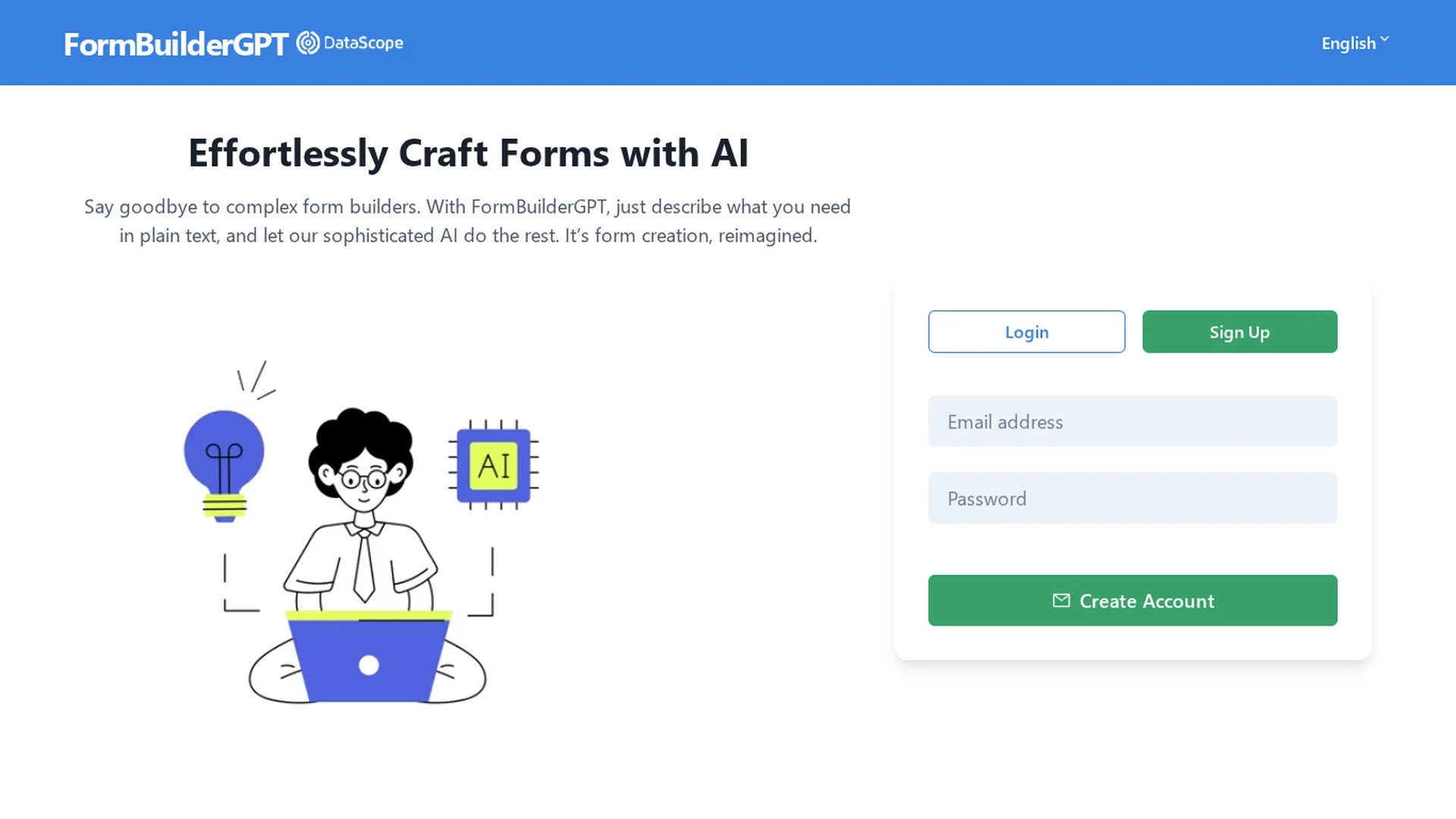 formbuildergpt homepage