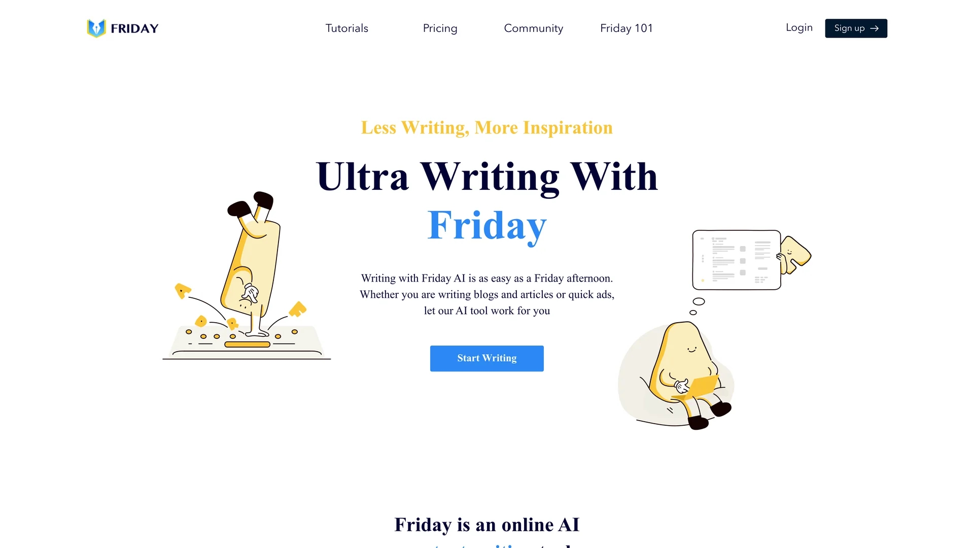 friday-ai homepage