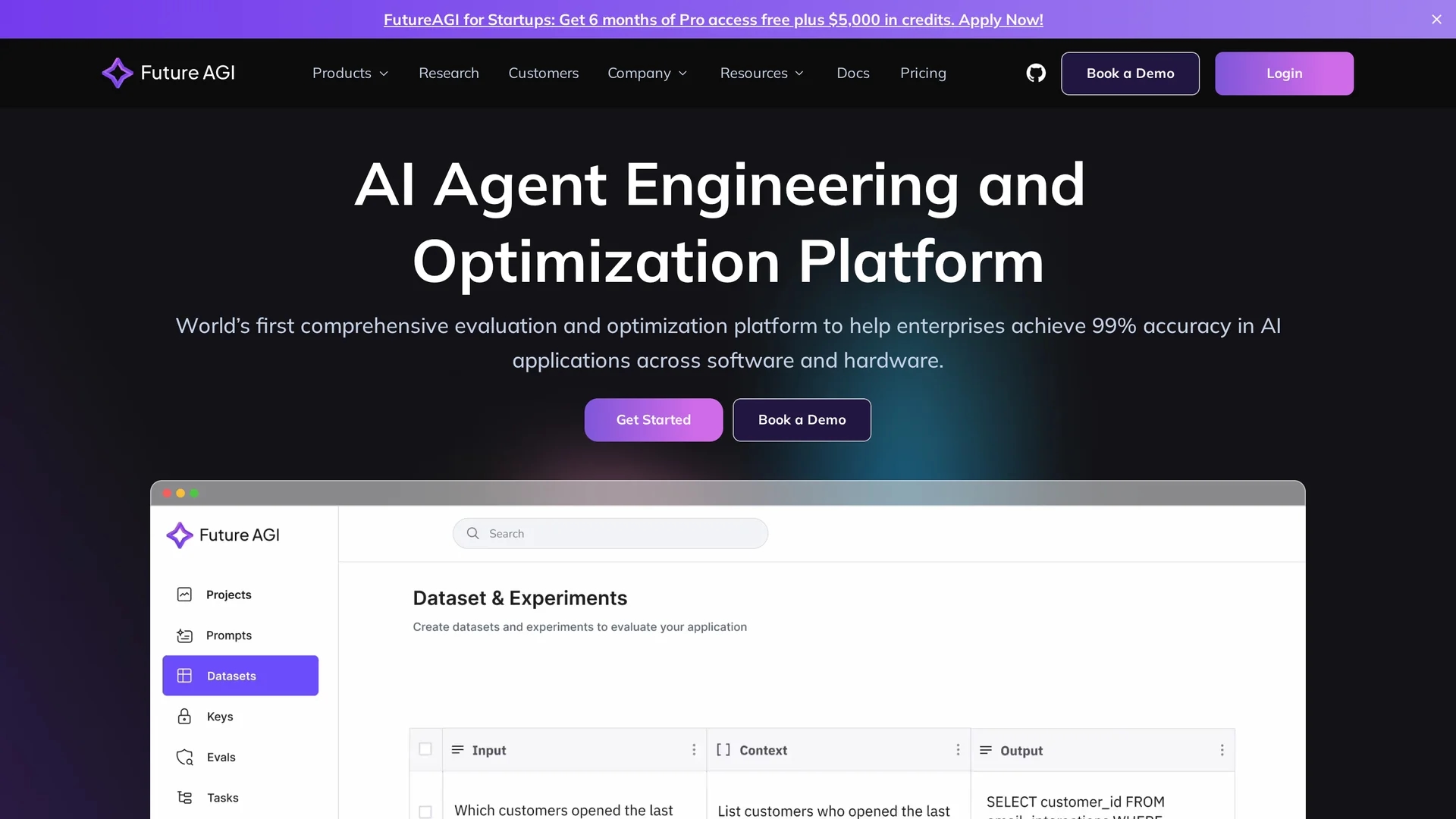 future-agi homepage
