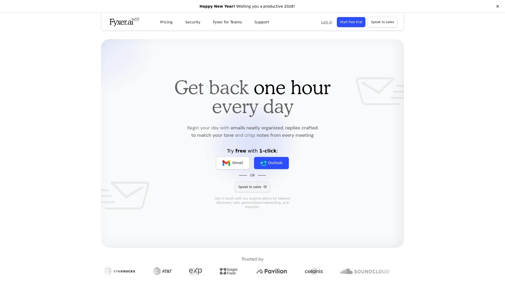 fyxer-ai homepage