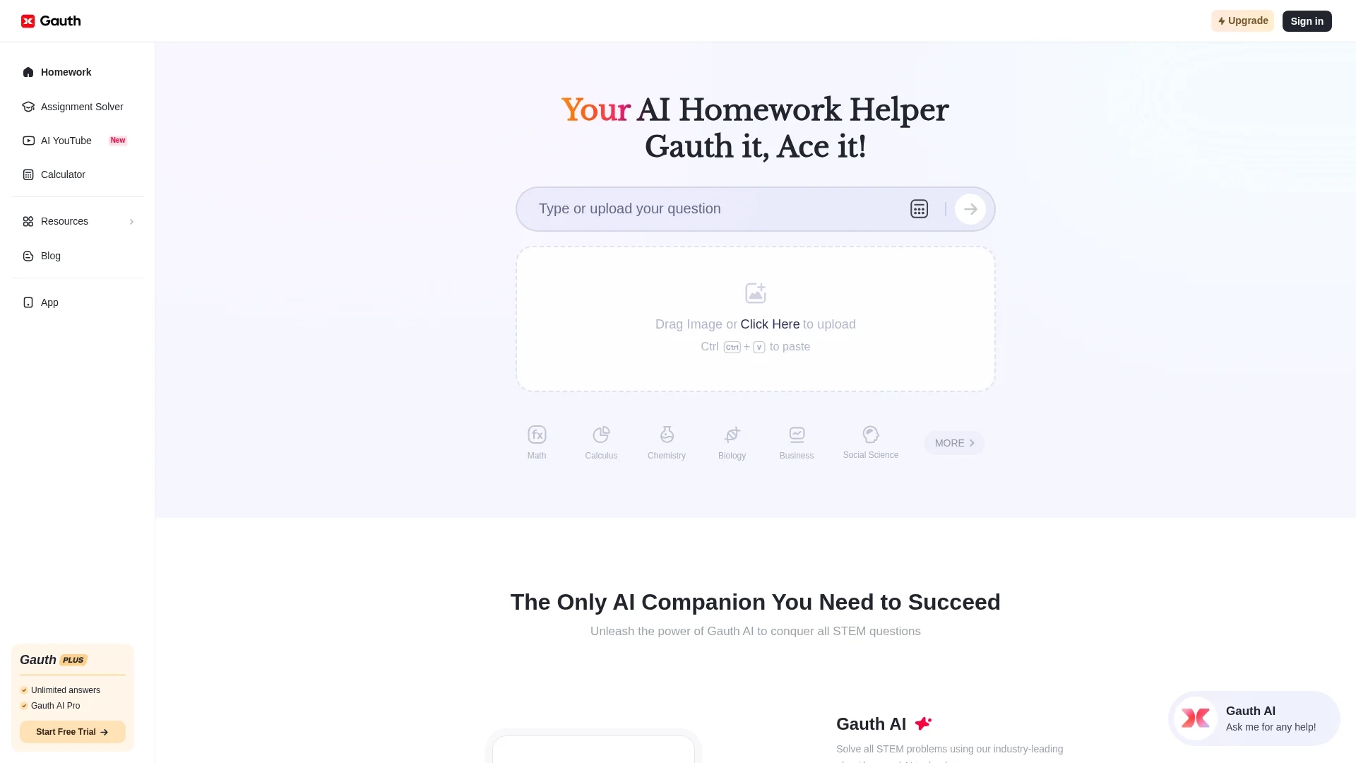 gauthmath homepage