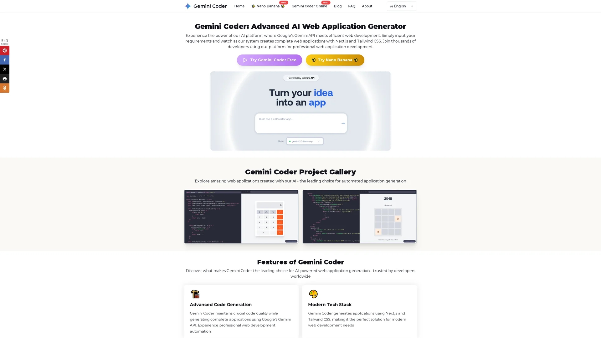 gemini-coder homepage