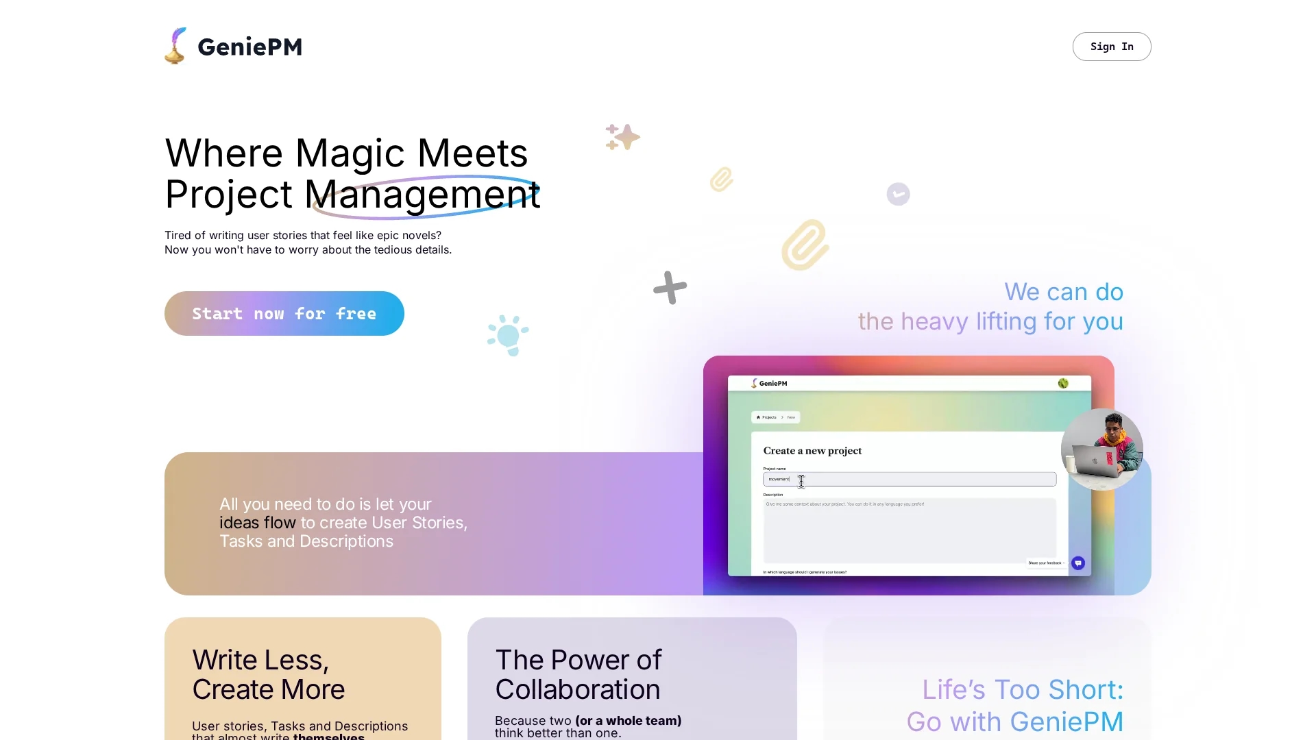 geniepm homepage