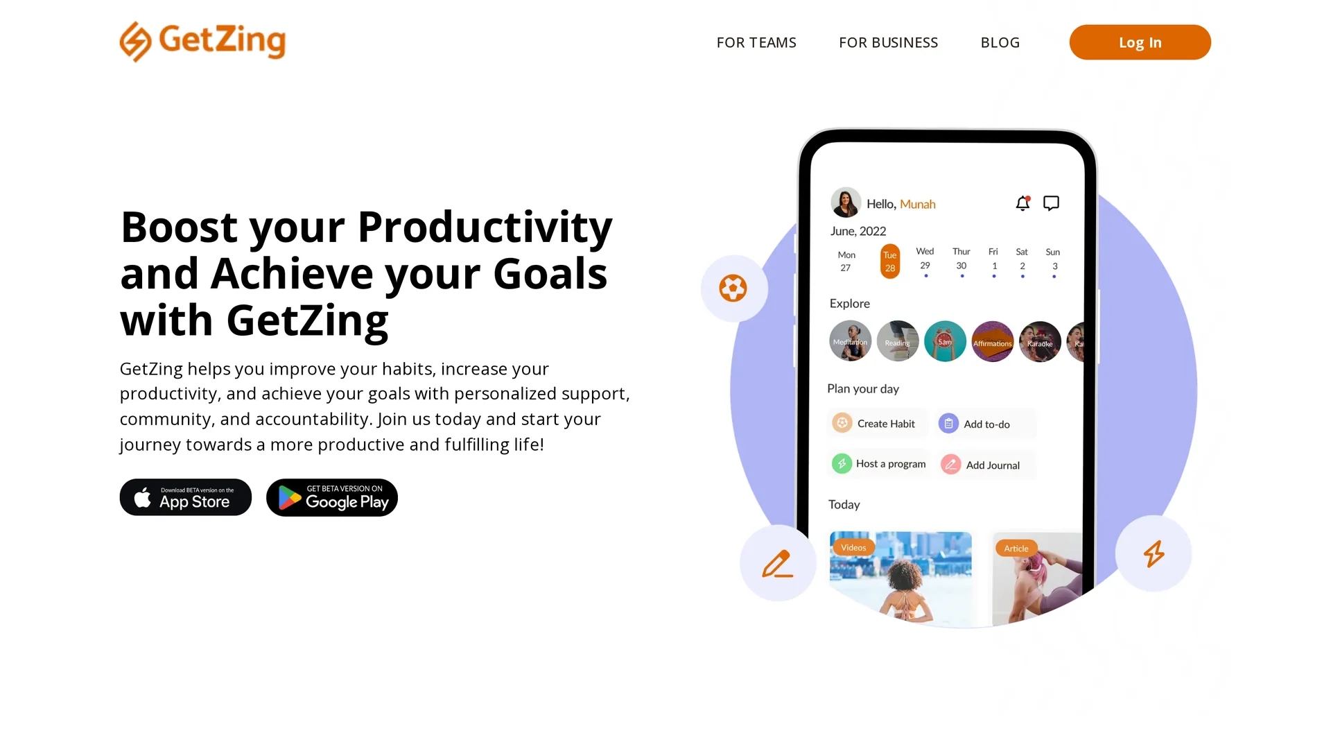 getzing homepage