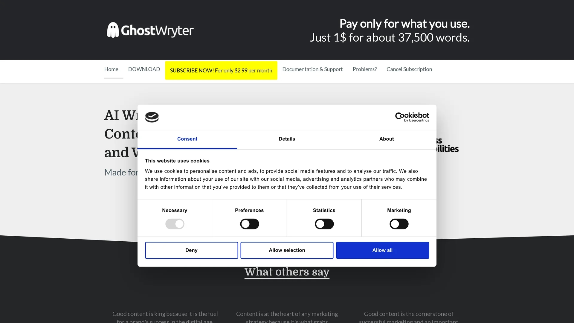 ghostwryter homepage