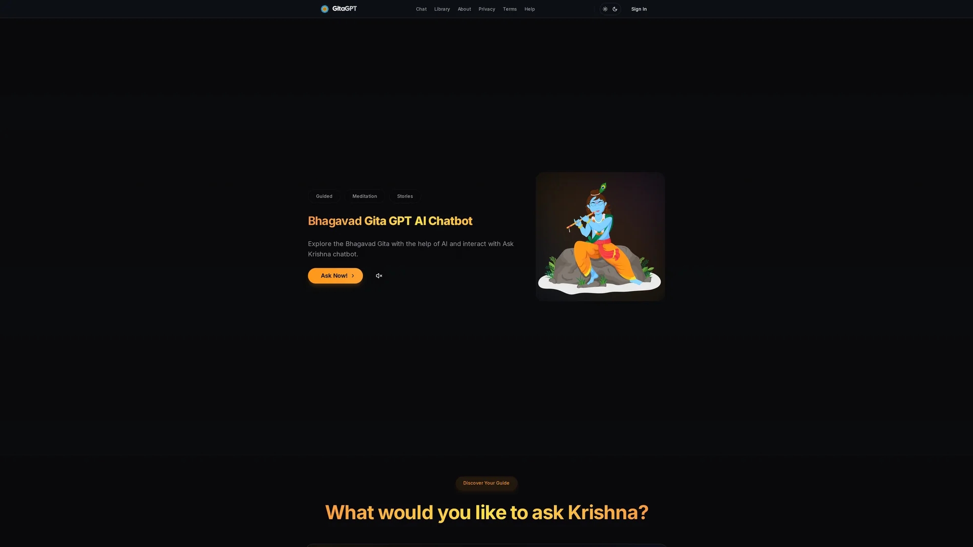 gita-gpt homepage
