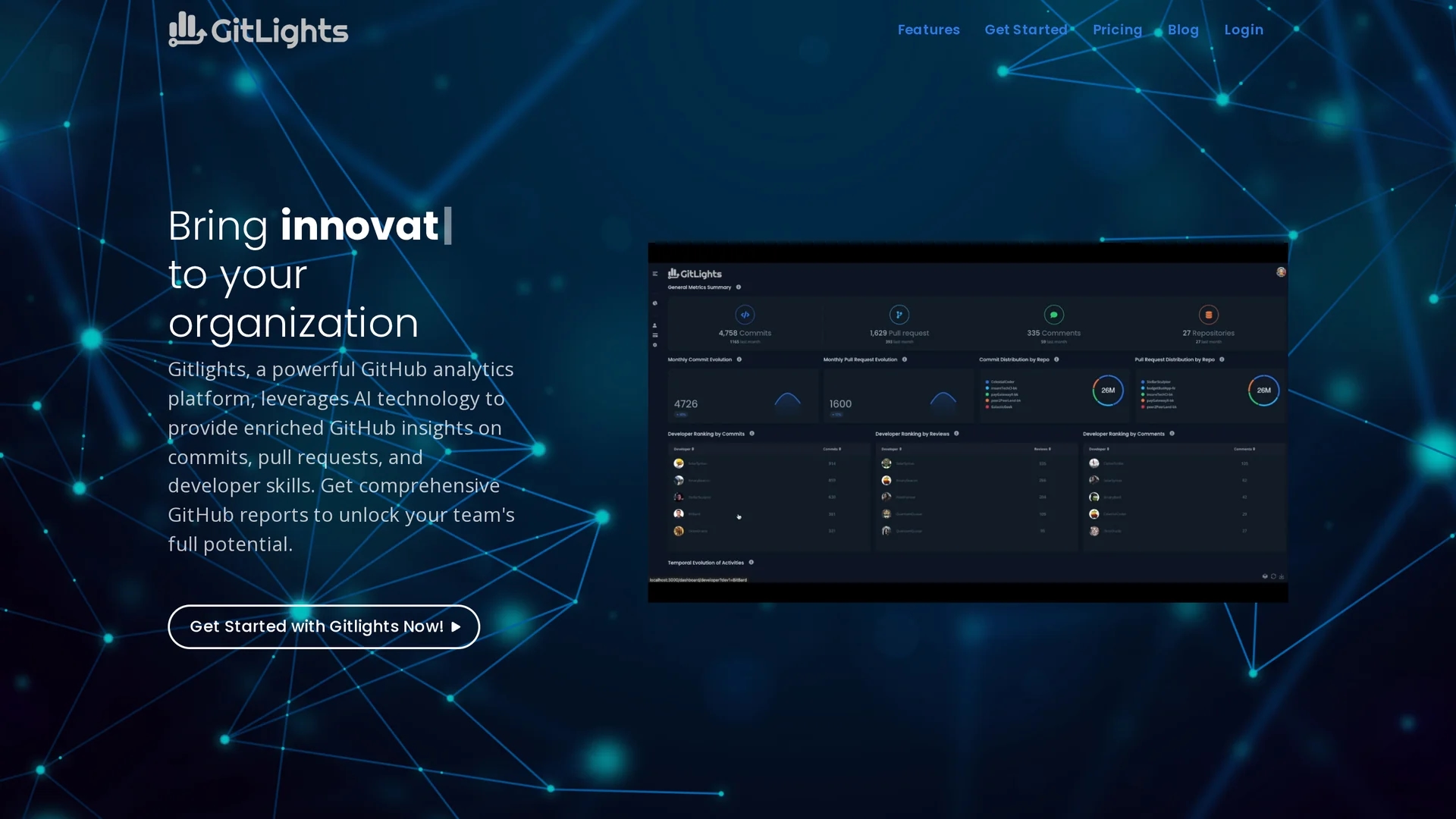 gitlights homepage