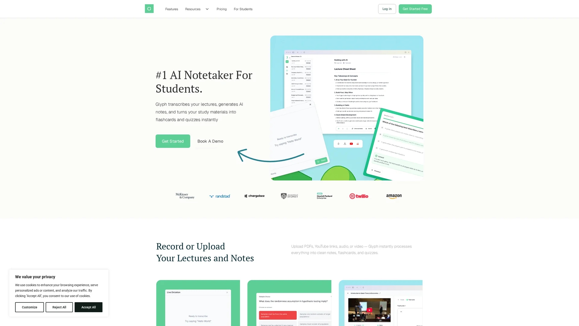 glyph-ai homepage