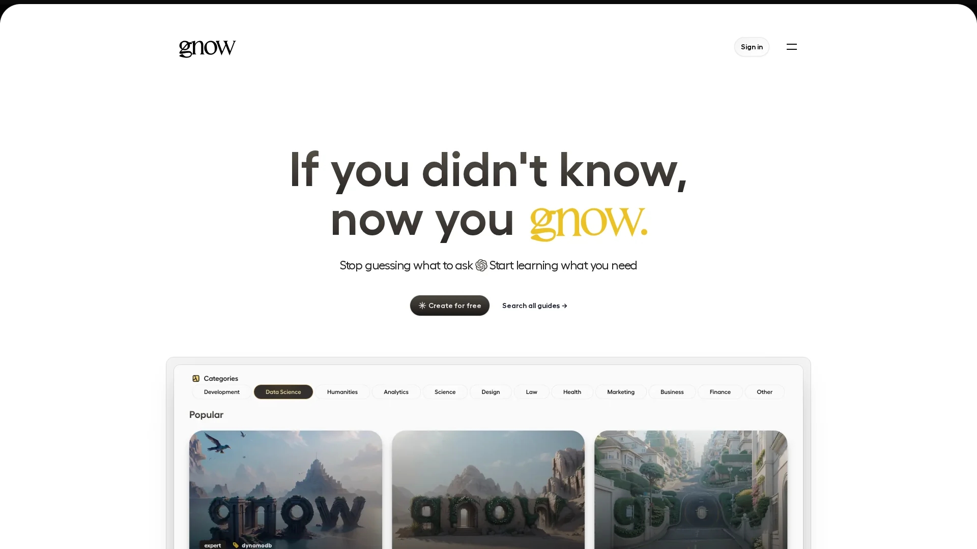 gnow homepage