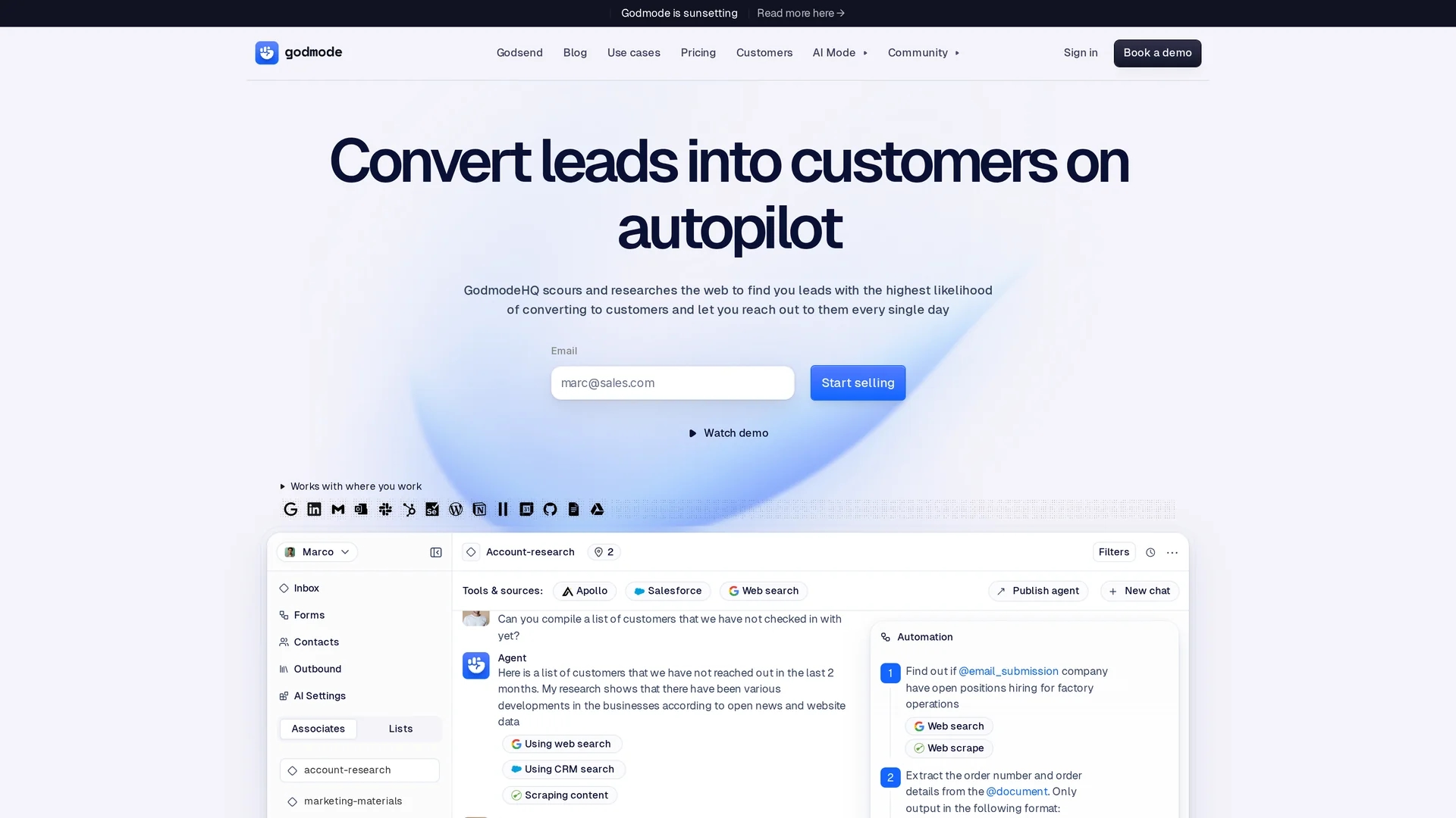 godmodehq homepage