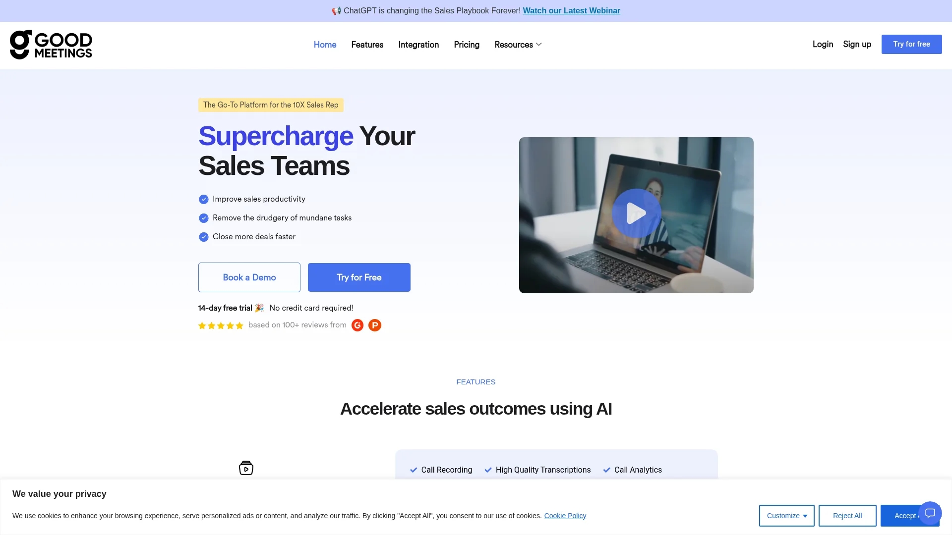 goodmeetings homepage