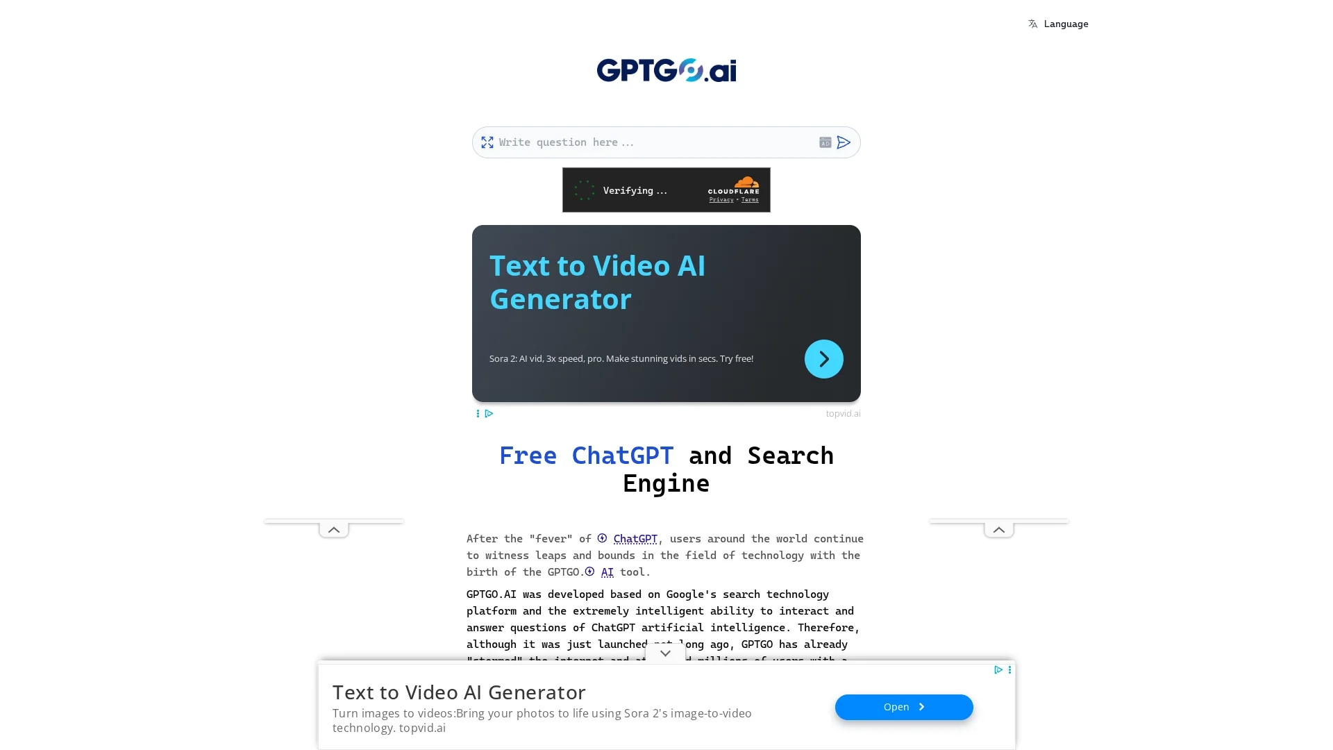 googpt homepage