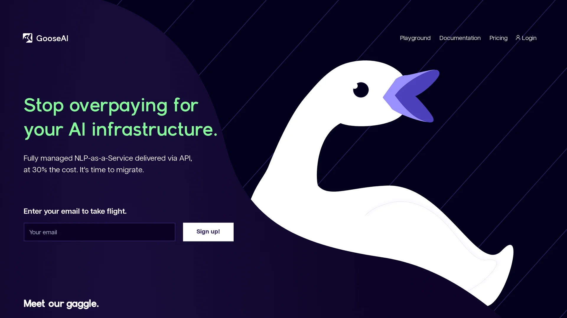 gooseai homepage