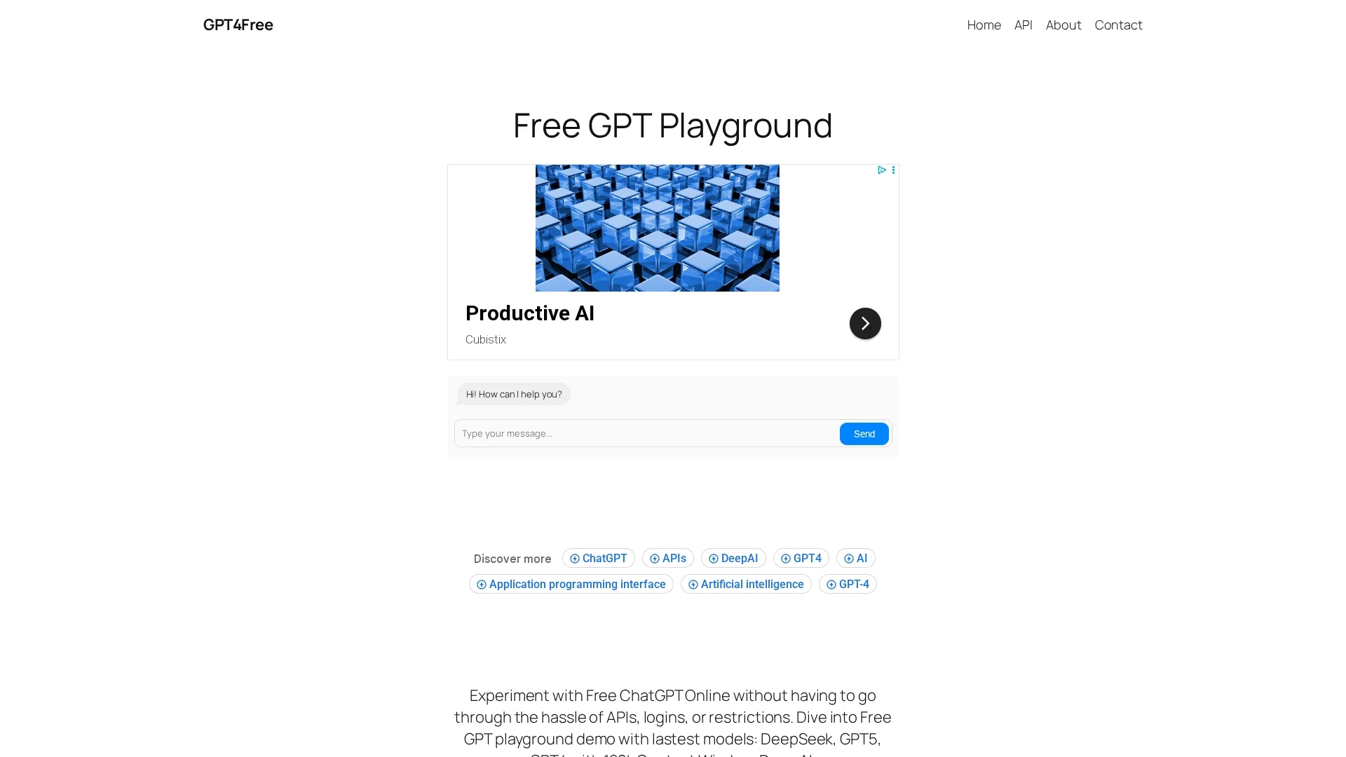 gpt4free homepage