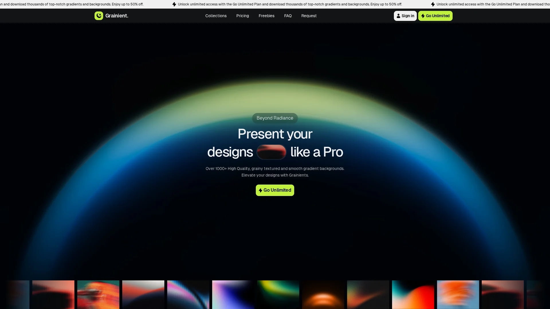 grainient homepage