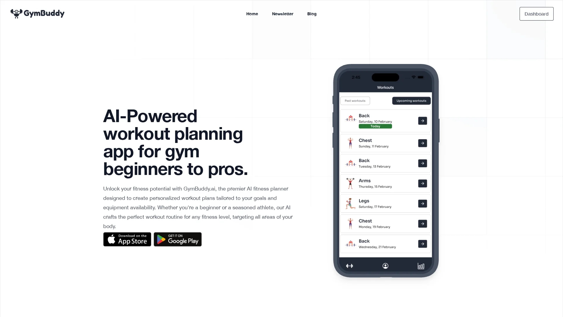 gymbuddy-ai homepage