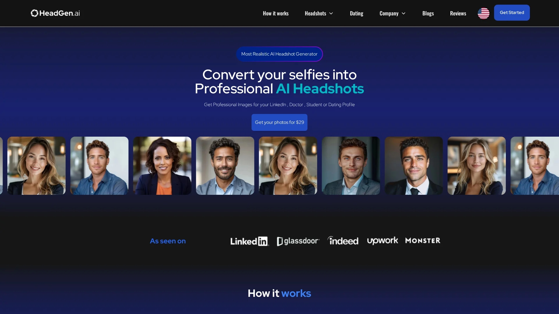 headgen-ai homepage