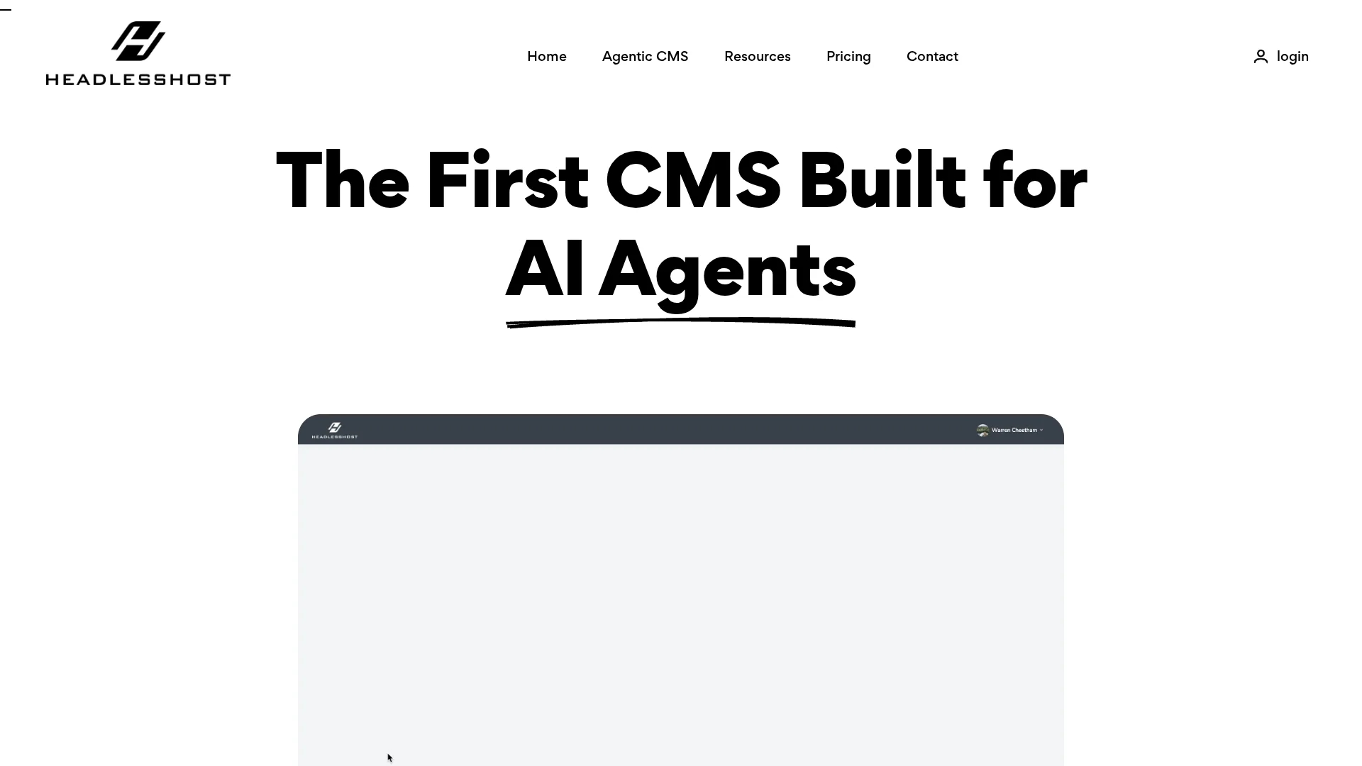 headlesshost homepage