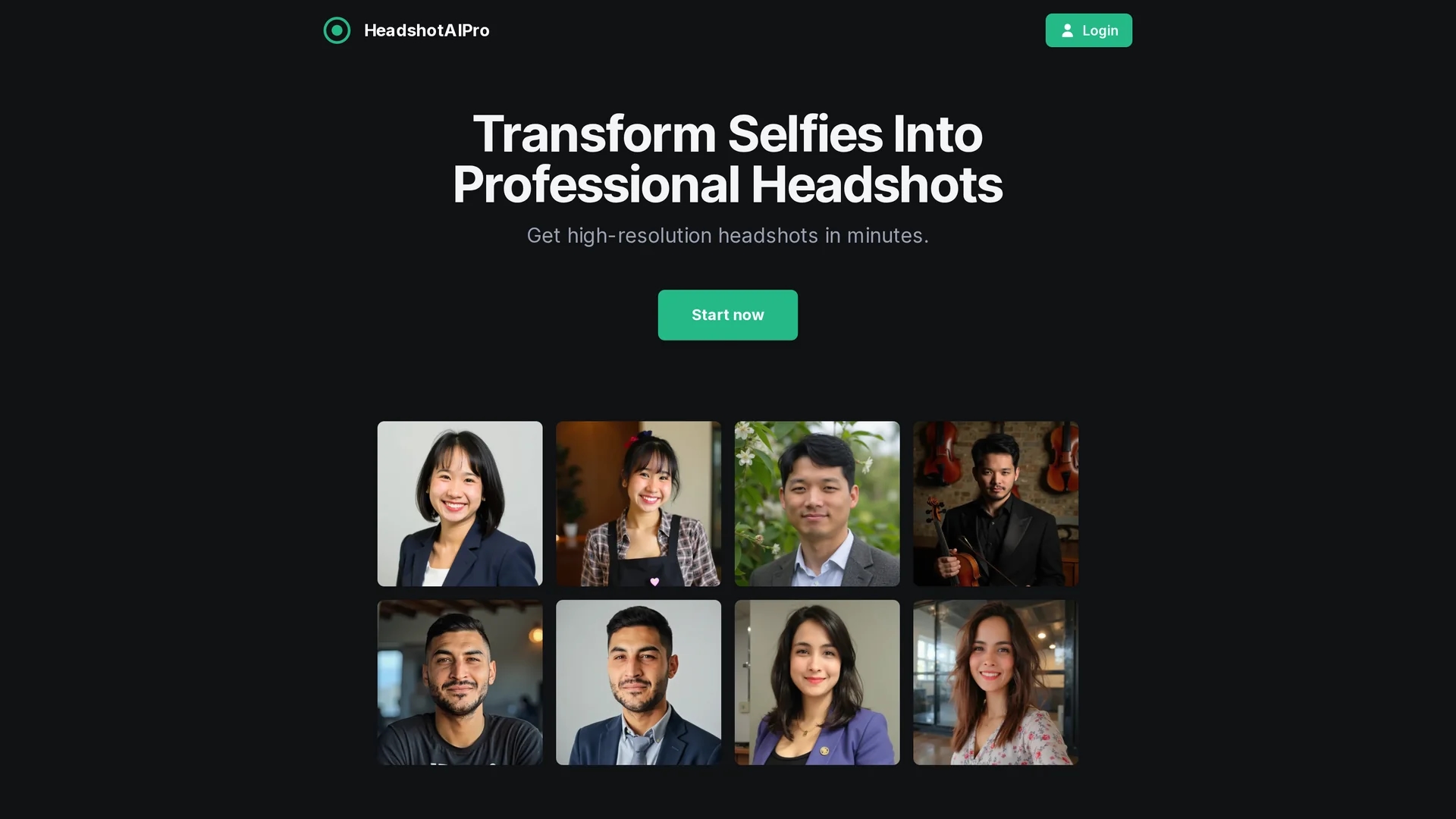 headshotaipro homepage