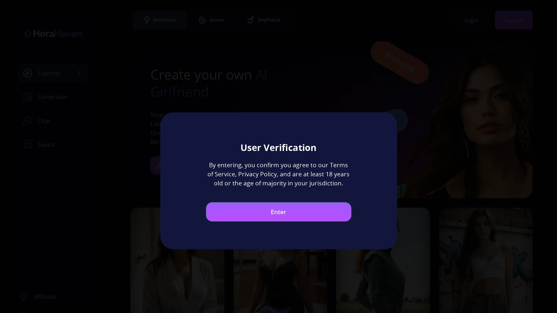 herahaven-ai homepage