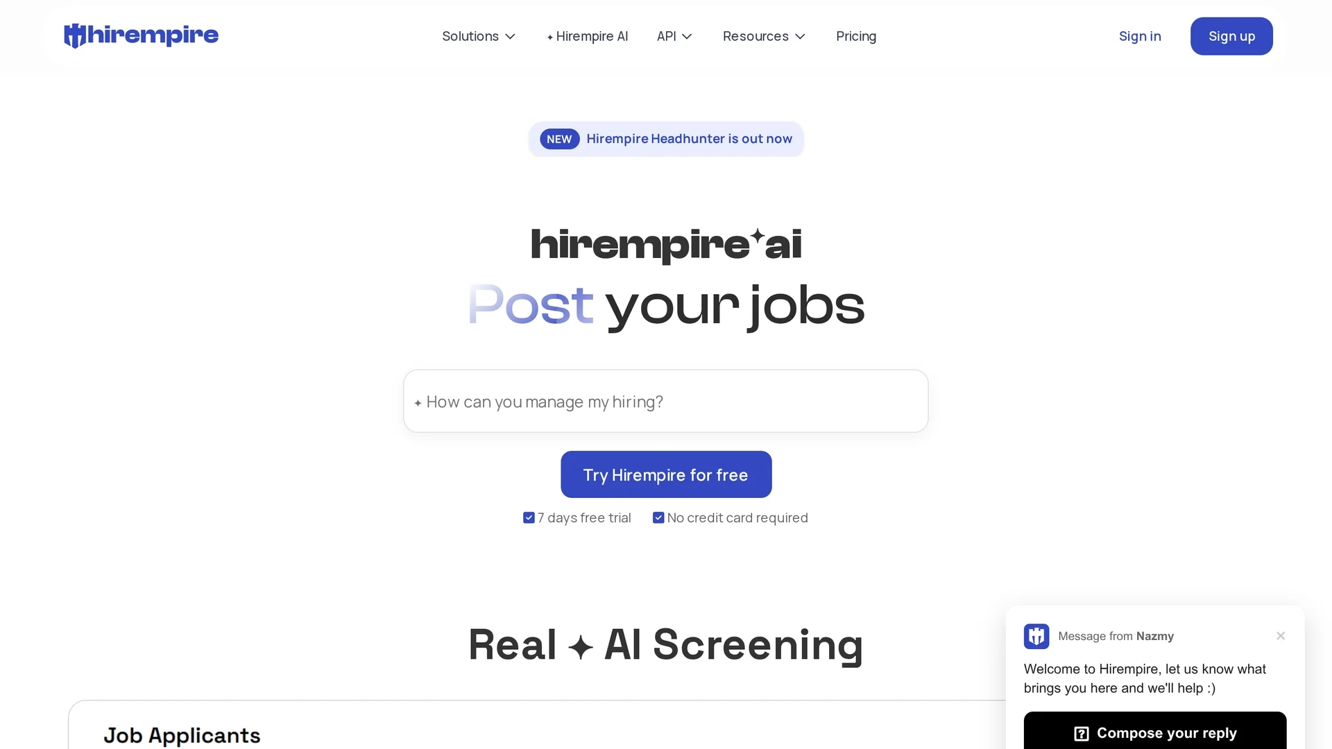 hirempire homepage