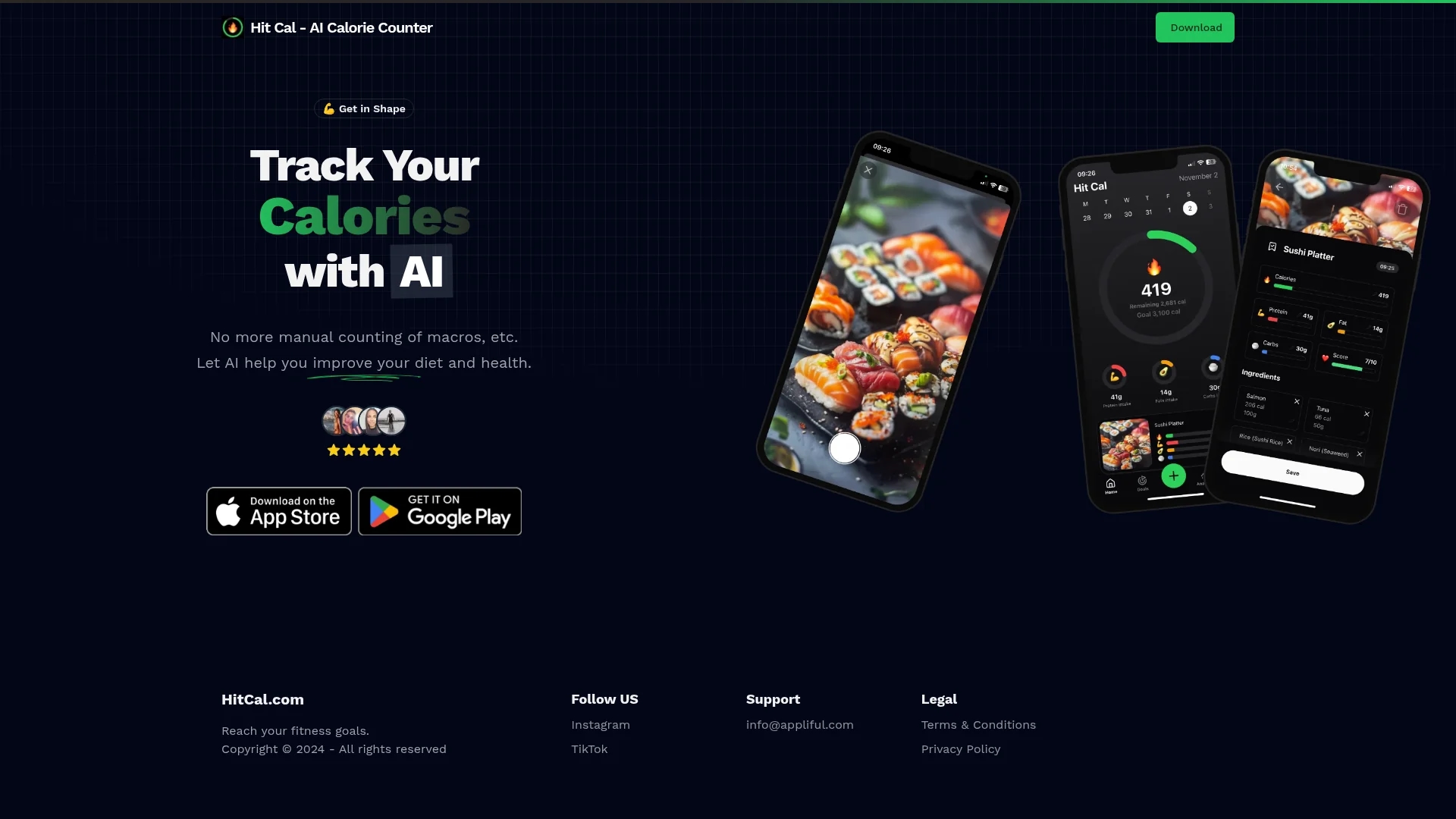 hit-cal homepage