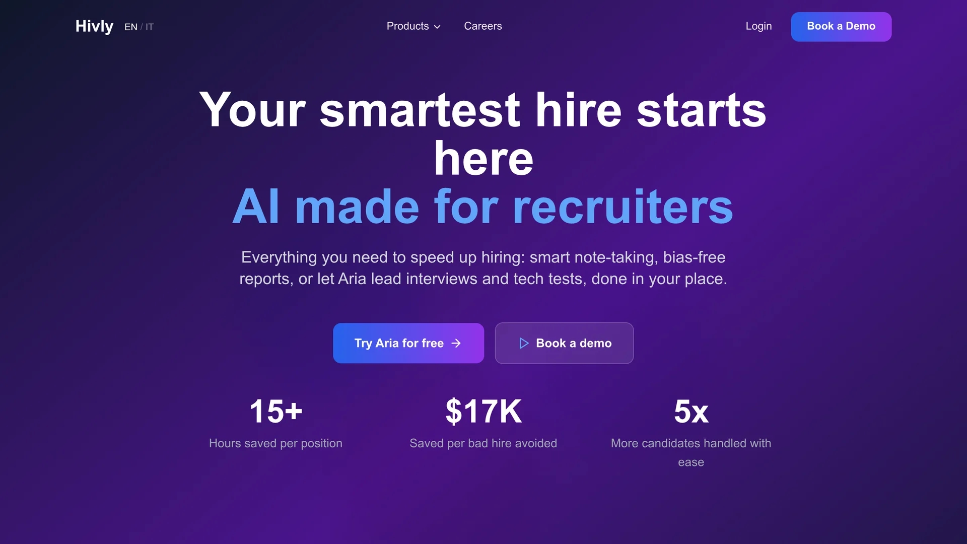 hivly-recruiter homepage