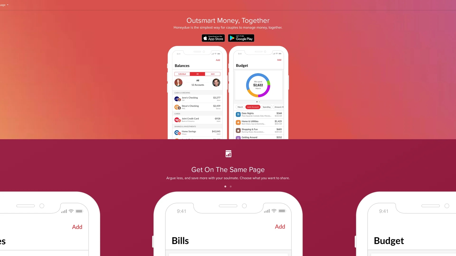 honeydue homepage