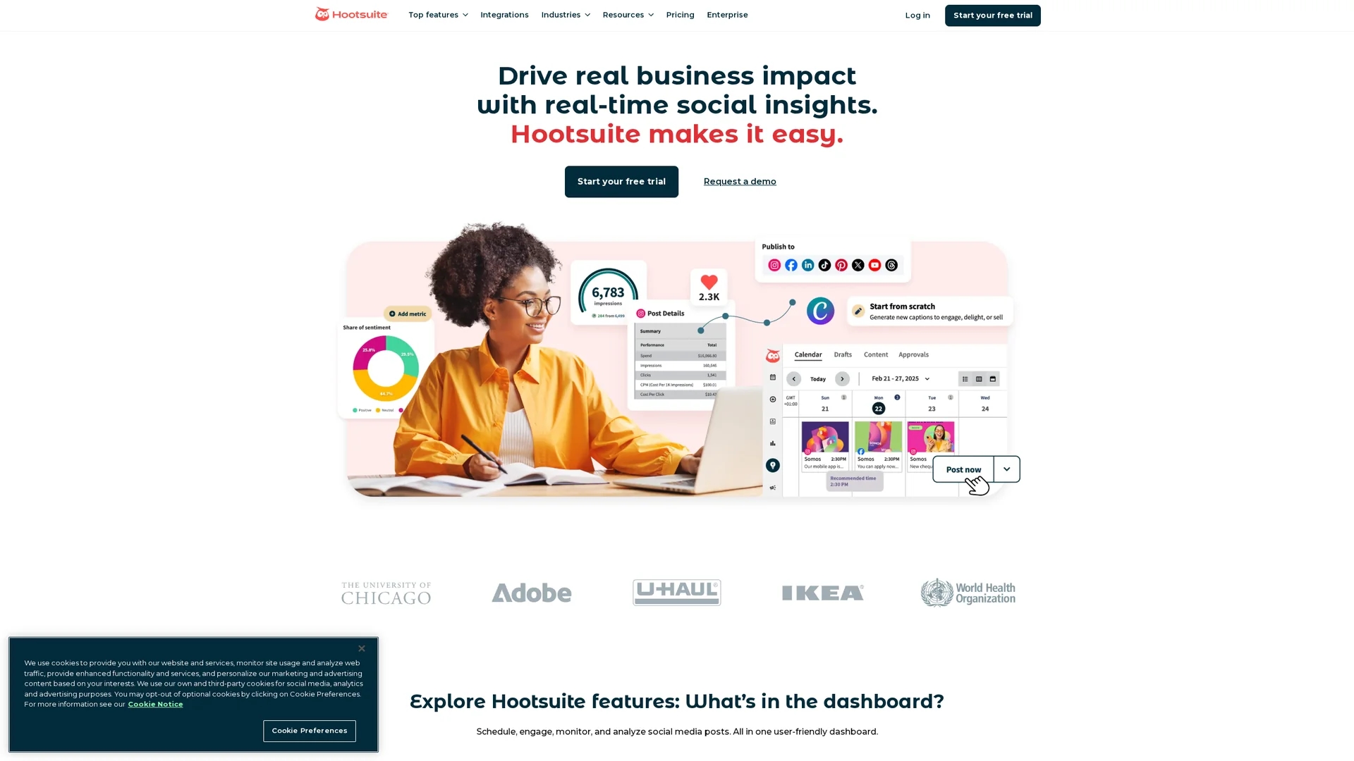 hootsuite homepage