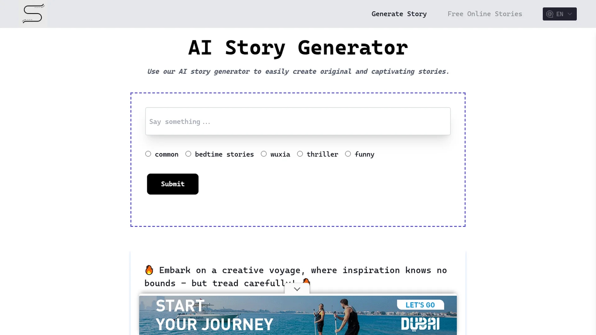 https-ai-storygenerator-net homepage