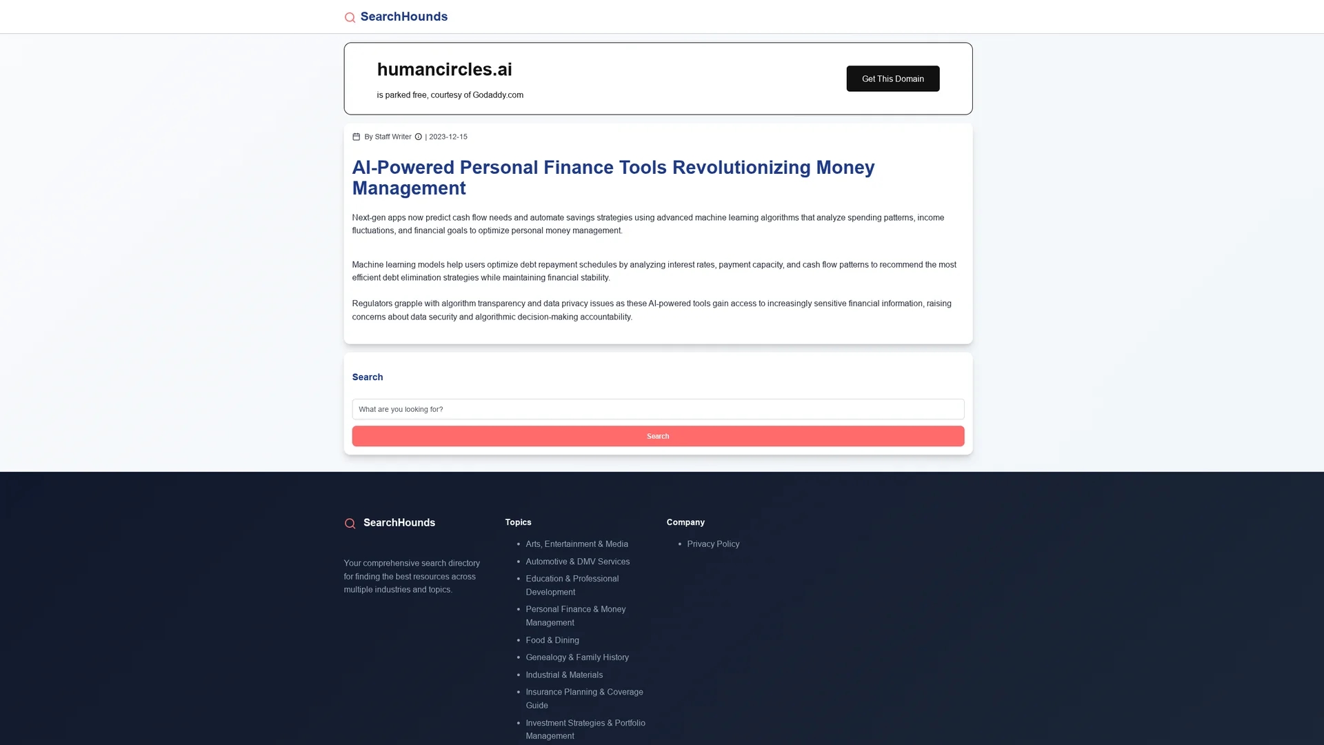 humancircles-ai homepage