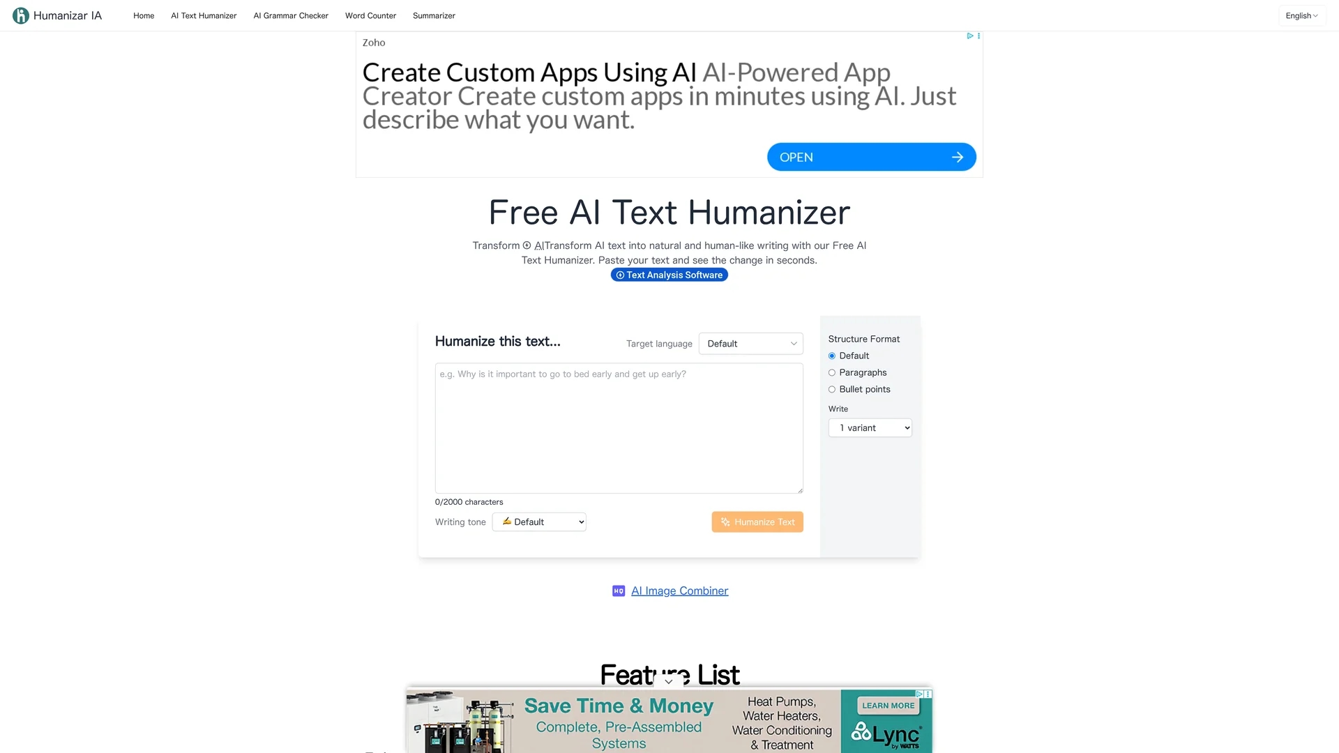 humanizar-ia homepage