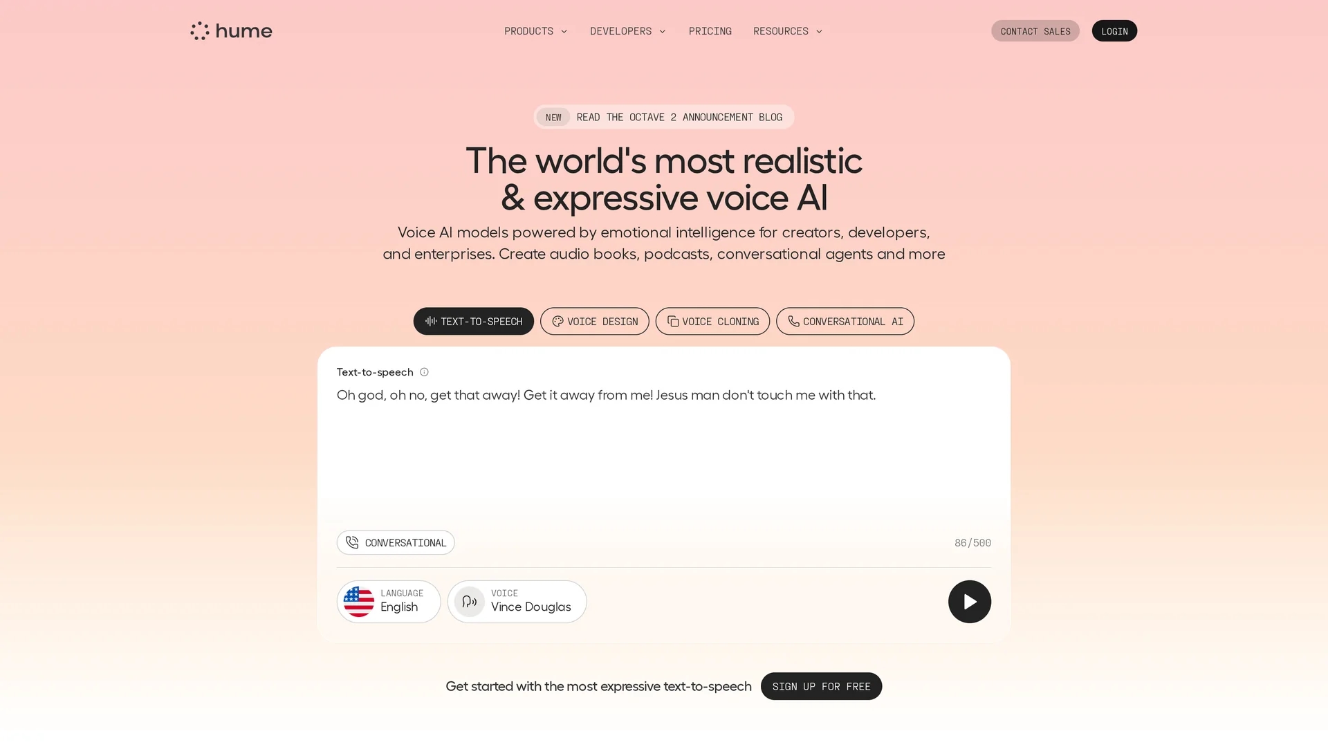 hume-ai homepage