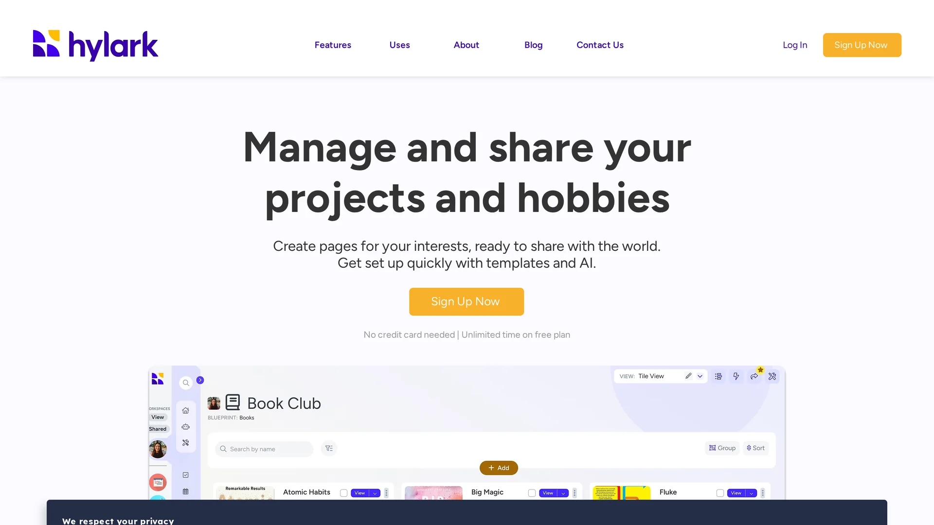 hylark homepage