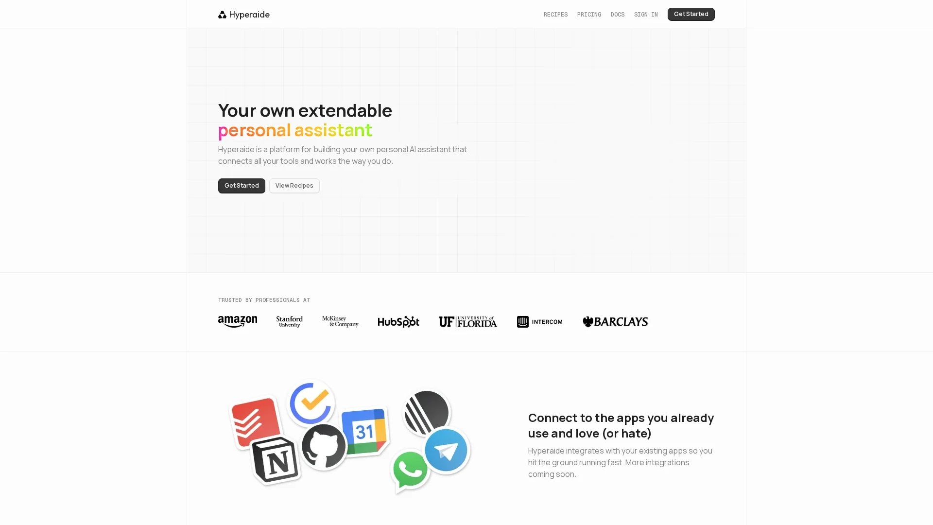hyperaide homepage