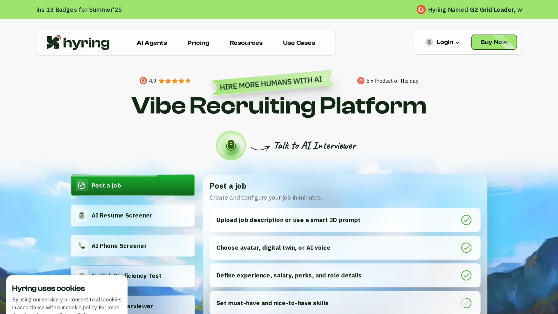 hyring homepage