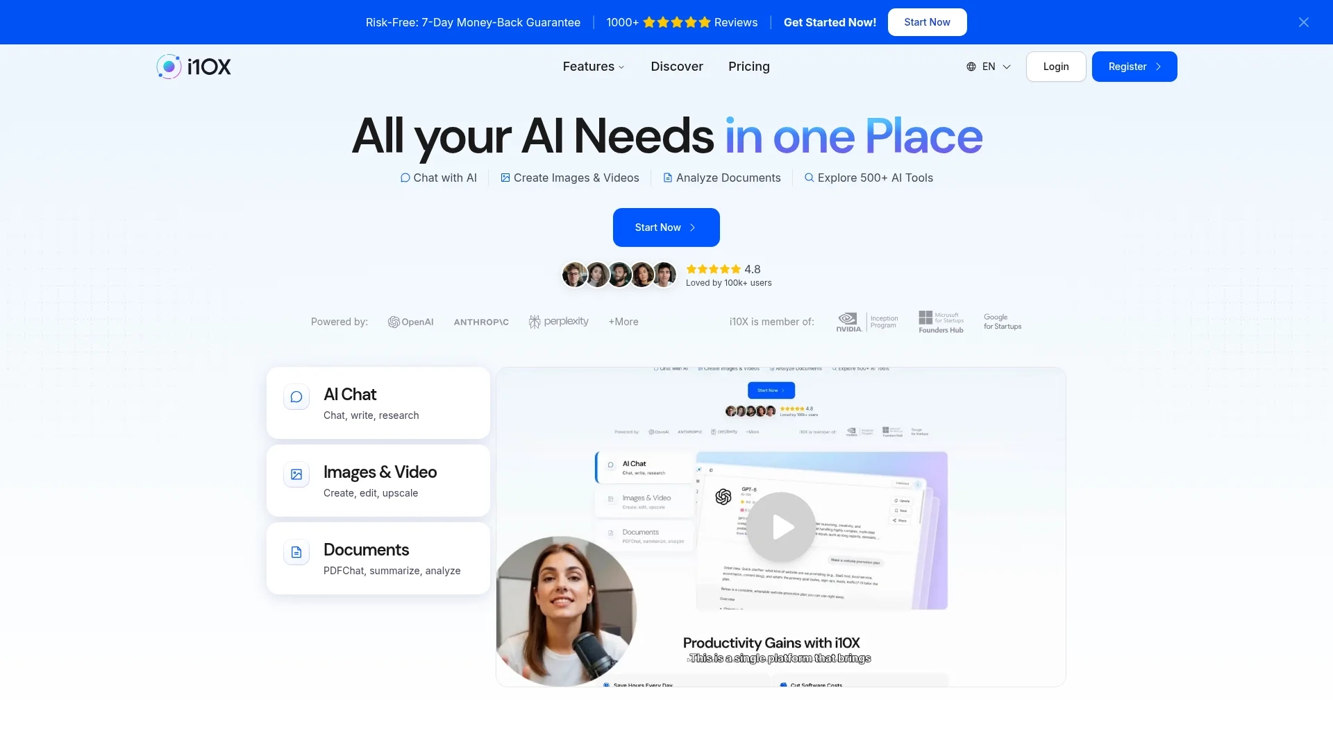 i10x-ai homepage